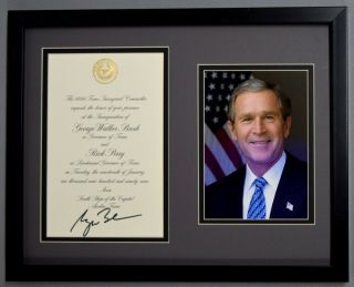 George W.  Bush Signed Auto Autograph 1999 Texas Governor Inauguration Invite