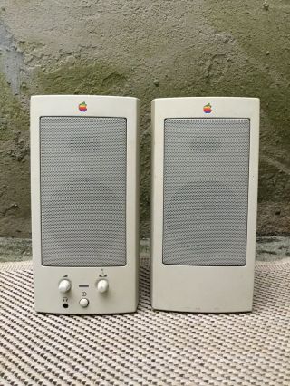 Vintage Set Of 1993 Apple Design Powered Speakers