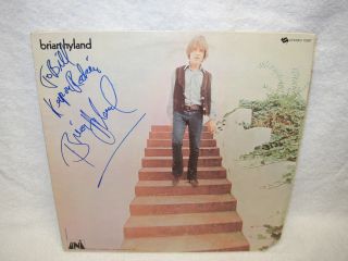 Rare Signed Brian Hyland Self Titled Vinyl Lp 1970 Uni Records 73097 Near