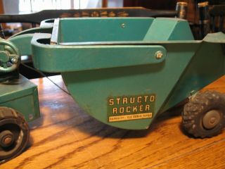 Vintage Pressed Steel Structo Bulldozer Rocker Rock Hauler Earth Mover Dump 4