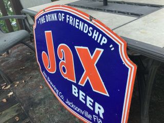 Large Jax Beer DOUBLE Sided Porcelain Sign 8