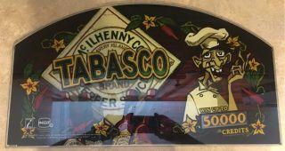 Igt " Tabasco " Slot Machine Glass Topper Fast Ule - 4