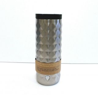 Starbucks Silver Studded Vacuum Insulated Flip - Top Stainless Steel Tumbler 16 Oz