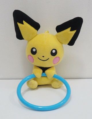Pichu Towel Hanging Ring Pokemon Center Plush 7 " Toy Doll Japan Pikachu