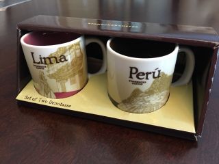 Lima & Peru Starbucks Demitasse Espresso Mugs