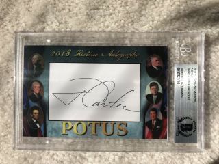 2018 Historic Autographs Potus President Jimmy Carter Autograph Signature 