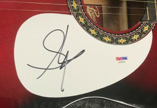 Steven Tyler AEROSMITH Signed Acoustic Guitar Autographed PSA/DNA Sticker ONLY 2