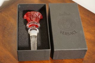 Versace - Medusa - Rosenthal Crystal - Wine Bottle Stopper - Nib