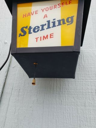 NOS Sterling Beer Light Lantern Sign Glass Louisville Kentucky Evansville IN 8
