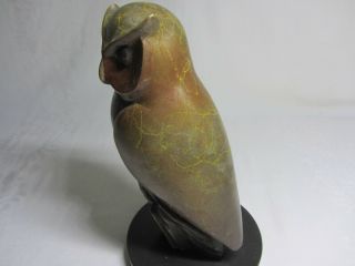 SPI Gallery Cast Brass Marble Nightflyer Owl Figurine Vtg Art Sculpture 6