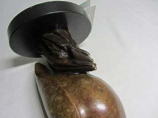 SPI Gallery Cast Brass Marble Nightflyer Owl Figurine Vtg Art Sculpture 8