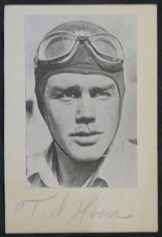 Ted Horn Indianapolis 500 Race Car Driver Signed Autograph