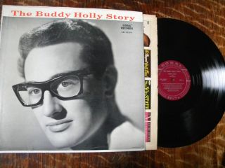 The Buddy Holly Story Lp - Red Print Front Back Mono - Coral 57279 - Rock Rockabilly