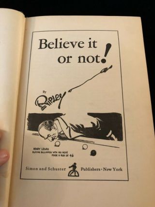 Ripley Believe it or not signed hard bound book by Robert Ripley 6