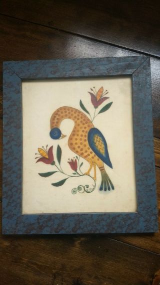 Hand Painted Folk Art Theorem Bird by William (Bill) Rank 2