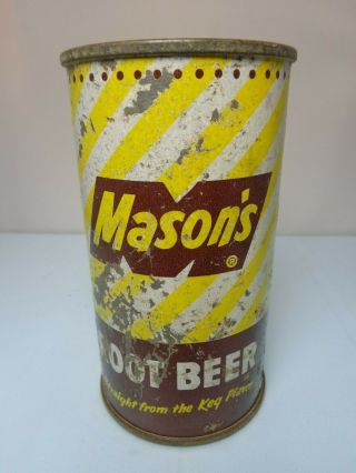 Masons Root Beer Flat Top Soda Pop Can Pre Zip Code Chicago,  Illinois