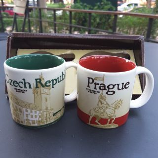 2 Demitasse Starbucks City Mugs 3 Oz Czech Republic & Prague Package