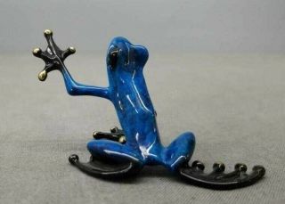 Tim Cotterill Mini Blue Frogman Bronze Frog Limited Ed Signed 617/5000