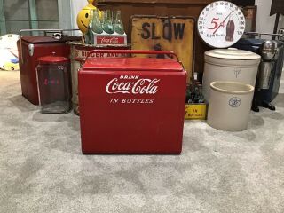 Antique Coca Cola Cavalier Bottle Chest Cooler Bottle Opener Box (w/orig Box)