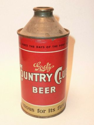 12oz Goetz Country Club Beer Cone Top Can