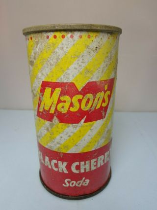 Masons Black Cherry Flat Top Soda Pop Can Pre Zip Code Chicago,  Illinois