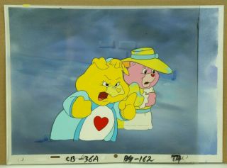 Care Bears Orig Hand Painted Production Animation Cel & Background W/ (24 - 51)