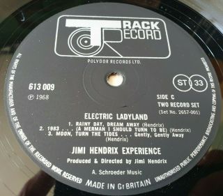 THE JIMI HENDRIX EXPERIENCE - ELECTRIC LADYLAND LP VINYL TRACK 613 008 / 009 NM 4