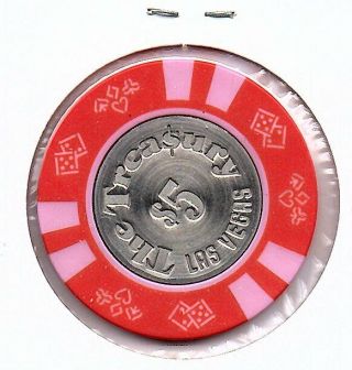 The Treasury 5.  00 Casino Chip O Value In Tcr Same Both Sides