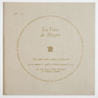 DF 81,  82 & 83 LILI KRAUS & BOSKOVSKY Mozart trios french discophiles FD 3 LP 3