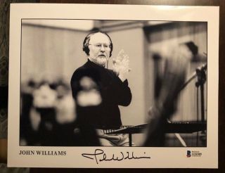 John Williams Signed Autographed 8x10 Photo Composer Star Wars Beckett Bas