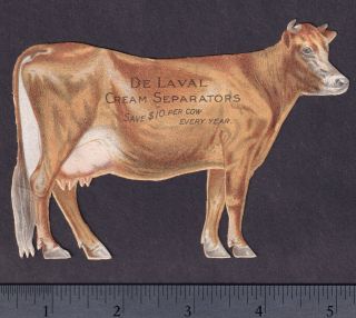 Not Tin Delaval Cream Separator Dairy Milk Cow Rare Die - Cut Victorian Trade Card