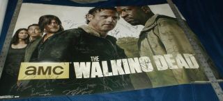 The Walking Dead Cast Autographed Poster By Andrew Lincoln,  Scott Wilson,  34
