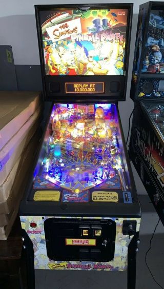 Simpsons Pinball Party Pinball Machine By Stern Coin Op Leds