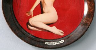 Rare 1954 Marilyn Monroe Tin Litho Tip Tray And Playing Card Set Playboy Pose NR 7