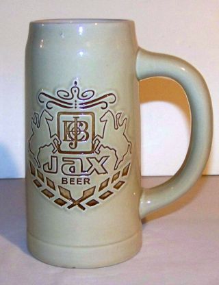 Rare Vintage Jax Beer Ceramarte Stein Mug Jackson Brewing Co Jbc Horse Logo