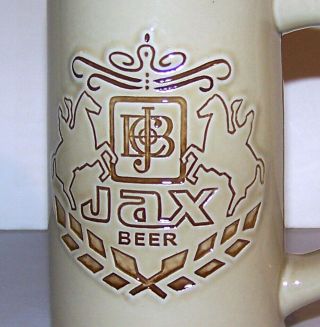 RARE Vintage JAX BEER Ceramarte STEIN MUG Jackson Brewing Co JBC Horse Logo 2