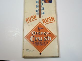Vintage Pat.  1937 Orange Crush Thermometer,  Wood 4