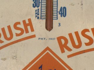 Vintage Pat.  1937 Orange Crush Thermometer,  Wood 6
