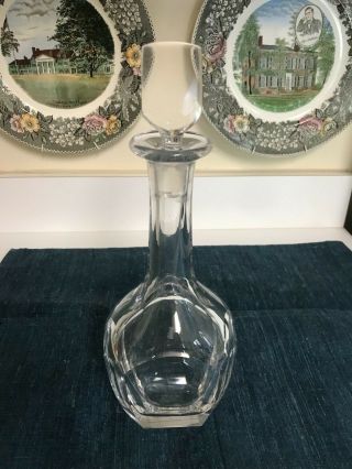 11 " Orrefors P2998 Crystal Decanter With Stopper In