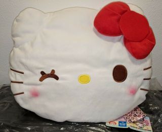 Sanrio Hello Kitty Face Plush Backpack Bag