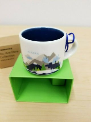 Starbucks 2018 You Are Here 2 Oz Mini Mug Ornament - Alaska