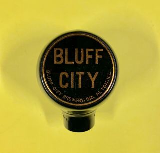 1930s Bluff City Brewery Beer Ball Tap Knob Alton,  Ill Scarce