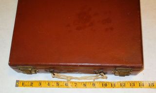 Vintage Portable 9 3/4 inch Roulette Complete Bakelite Chips Wooden Case 4