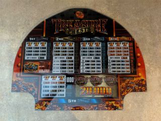 Bally " Treasure Chests " Slot Machine Glass Topper Fast Ulh - 8