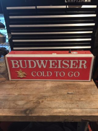 Budweiser Vintage Lighted Sign Late 1960’s