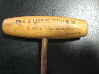 Pre Pro C.  A.  Lammers Bottling Denver Colorado Corkscrew Zang Brewing Co.  1900 ' s 2