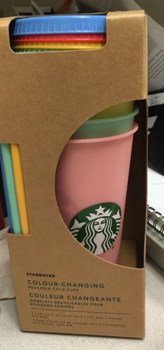 Starbucks Color Changing Cold Cups 5 Pack