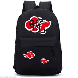 Anime Naruto Akatsuki Cloud School Backpack Travel Shoulder Bag Laptop Rucksack
