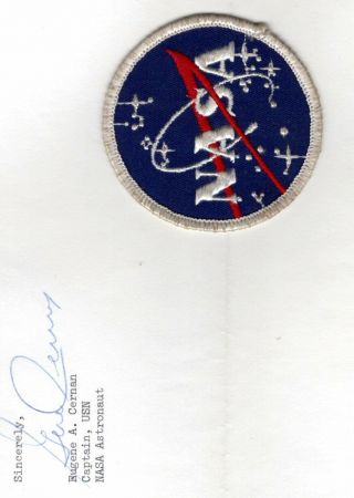Eugene A.  Cernan Signed Apollo 17 & 10 Gemini 9A Letter W/Crest & Bonus Letter 2