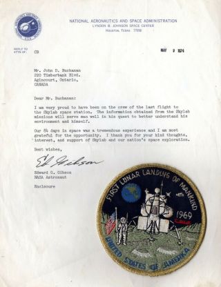 Eugene A.  Cernan Signed Apollo 17 & 10 Gemini 9A Letter W/Crest & Bonus Letter 3